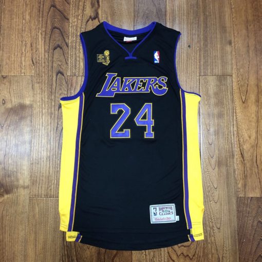 Bryant Lakers champion Authentic jersey black 1