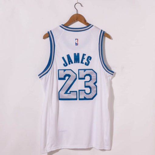 LeBron James Los Angeles Lakers City Edition 2021 White Jersey back