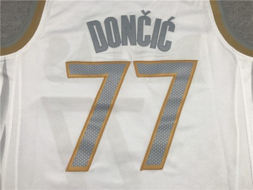 Luka Doncic #77 Dallas Mavericks 2021 City Edition White Jersey