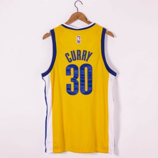 Stephen Curry Golden State Warriors Nike Finished Swingman Jersey Gold - Statement Edition back