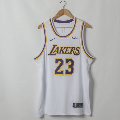 LeBron James #23 Los Angeles Lakers Association Edition White Jersey