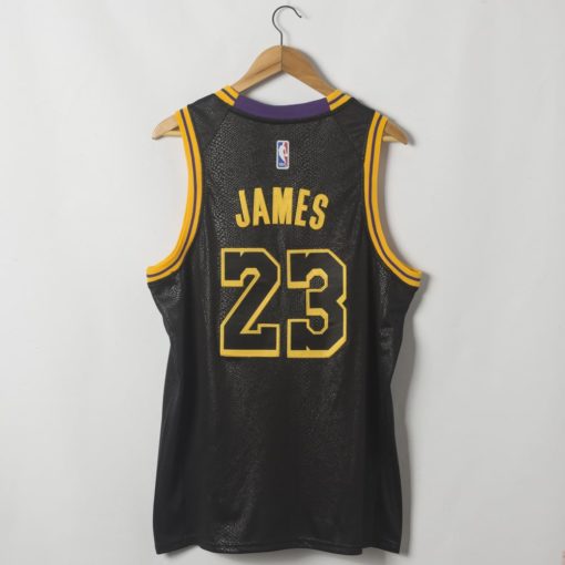 LeBron James Los Angeles Lakers Black Mamba Inspired City Jersey back