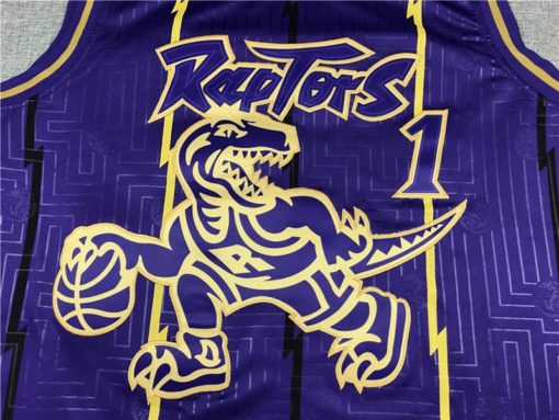 Tracy McGrady 1 Toronto Raptors2020 CNY Purple Throwback Jersey