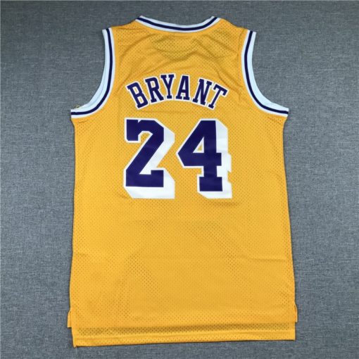 Kobe Bryant 24 Los Angeles Lakers 2007-08 M&N Yellow Jersey