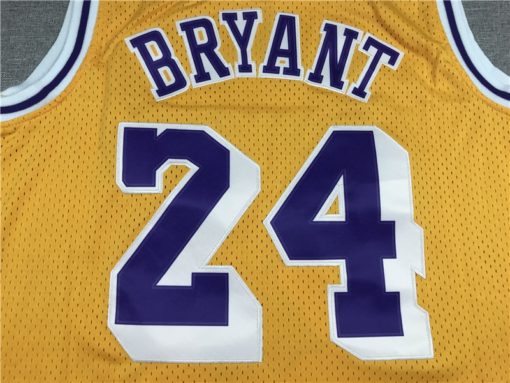 Kobe Bryant 24 Los Angeles Lakers 2007-08 M&N Yellow Jersey