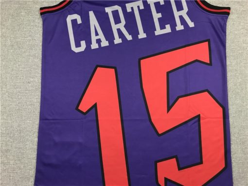 Vince Carter 15 Toronto Raptors Retro Team Big Face Purple Jerseys