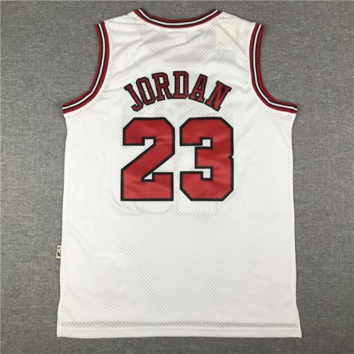 Michael Jordan 23 Chicago Bulls M&N 1997-98 White Jersey