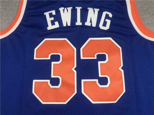 Patrick Ewing 33 New York Knicks Swingman Throwback Blue Jersey