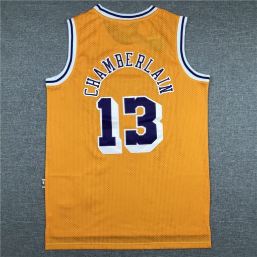 Wilt Chamberlain 13 Los Angeles Lakers Gold Hardwood Classic Swingman Jersey