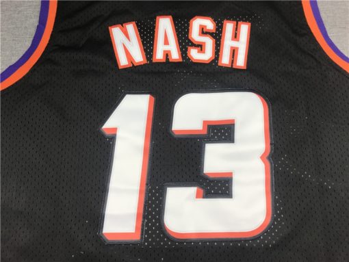 Steve Nash 13 Suns Black Hardwood Classics Throwback 90s Jersey