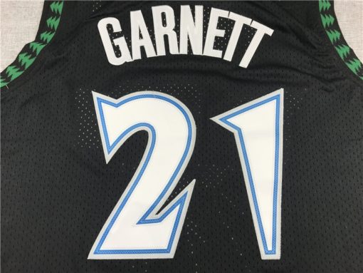 Kevin Garnett 21 Minnesota Timberwolves Retro Black Jersey