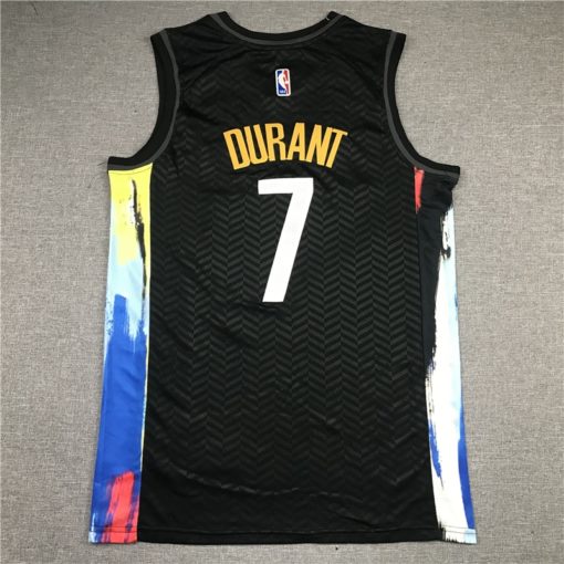 Kevin Durant 7 Brooklyn Nets 2021 Black City Edition Jersey