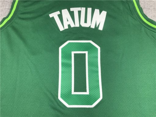 Jayson Tatum 0 Boston Celtics 2021 Green Earned Edition jersey