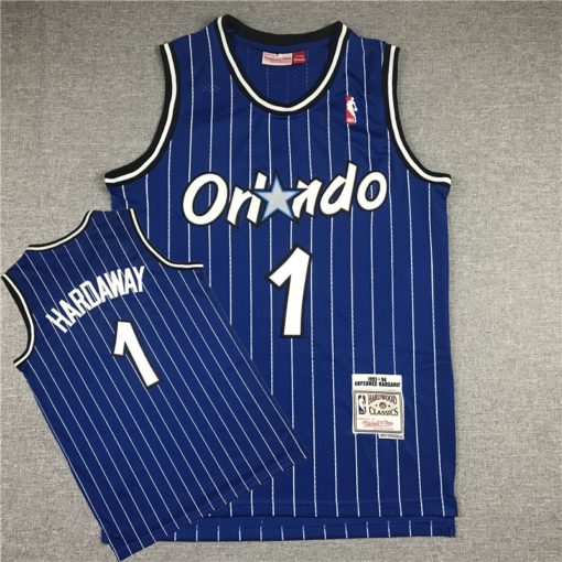 Penny Hardaway 1 Orlando Magic Hardwood Classics Blue Vintage Jersey