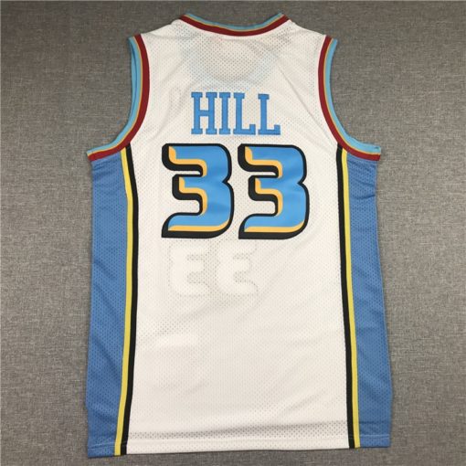 Grant Hill 33 Detroit Pistons 1990s Vintage White Jersey