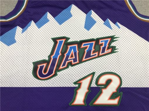 John Stockton 12 Utah Jazz 96-97 M&N Purple Jersey