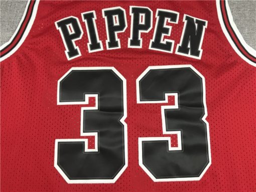 Scottie Pippen 33 Chicago Bulls M&N Red Final Swingman Jersey