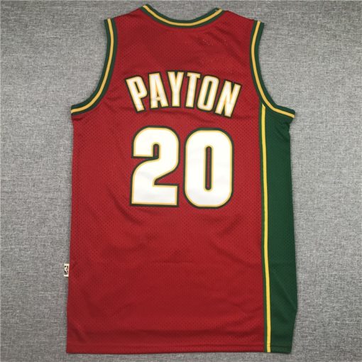 Gary Payton 20 Seattle Supersonics M&N Red HWC Jersey