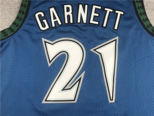 Kevin Garnett 21 Minnesota Timberwolves Retro Blue Jersey
