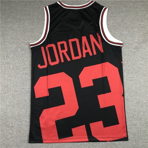 Michael Jordan 23 Chicago Bulls Retro Team Big Face Black Jerseys