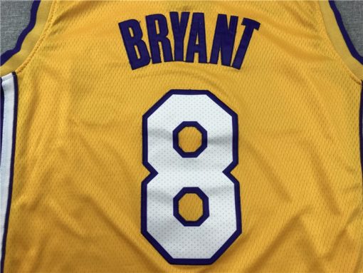 Kobe Bryant 8 Los Angeles Lakers Retro Retired Gold Edition Jersey