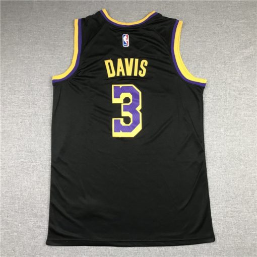 Anthony Davis 3 Los Angeles Lakers 2021 Black Earned Edition Jersey