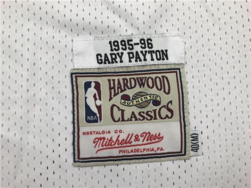 Gary Payton 20 Seattle Supersonics 95-96 White Throwback Jersey