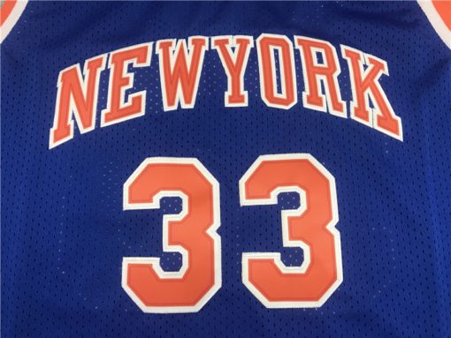 Patrick Ewing 33 New York Knicks Swingman Throwback Blue Jersey