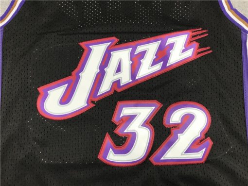 Karl Malone 32 Utah Jazz Black 1998-99 Hardwood Classics Jersey