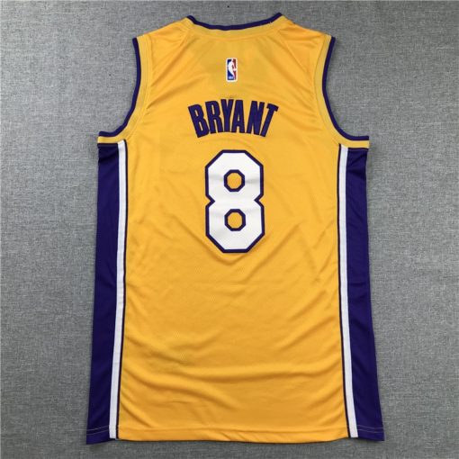 Kobe Bryant 8 Los Angeles Lakers Retro Retired Gold Edition Jersey