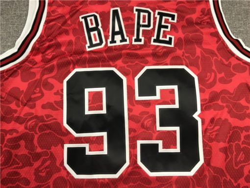 BAPE 93 Bulls ABC Basketball Red Swingman Jersey