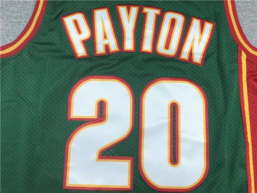 Gary Payton 20 Seattle Supersonics M&N Green HWC Jersey