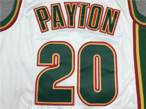 Gary Payton 20 Seattle Supersonics 95-96 White Throwback Jersey