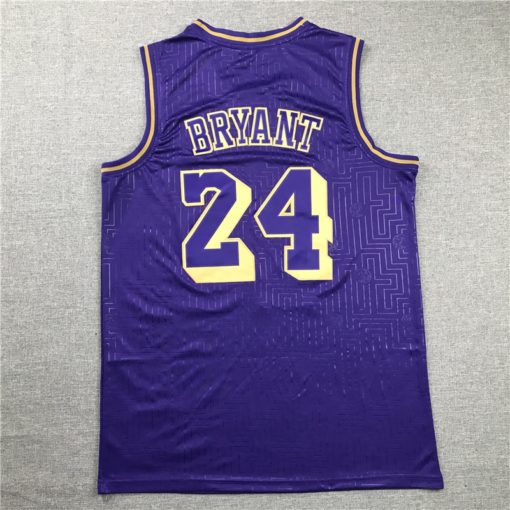 Kobe Bryant 24 Los Angeles Lakers 2020 CNY Purple Throwback Jersey