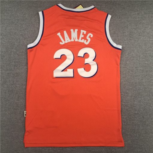 LeBron James 23 Cleveland Cavaliers Orange Hardwood Classics Swingman Jersey