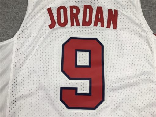 Michael Jordan 23 Dream Team 1992 USA Barcelona Olympic White Jersey