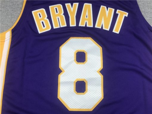 Kobe Bryant 8 Los Angeles Lakers Road Finals 2000-01 Purple Jersey