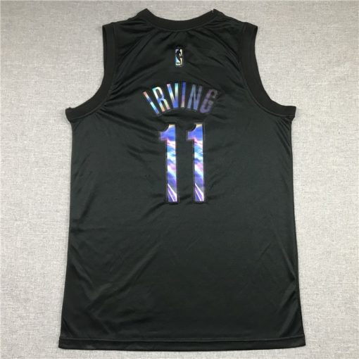 Kyrie Irving 11 Brooklyn Nets Black Iridescent Holographic Limited Edition Jersey