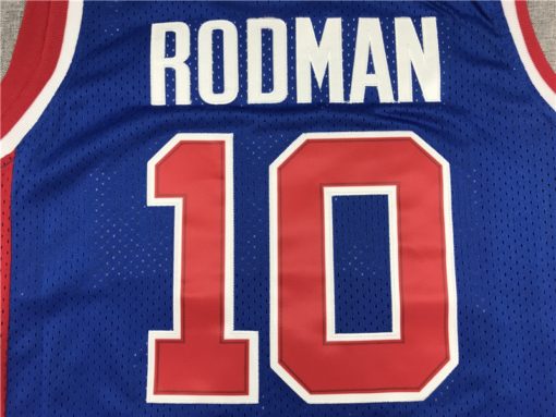 Dennis Rodman 10 Detroit Pistons Royal 1988-89 Hardwood Classics Jersey