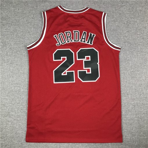 Michael Jordan #23 Chicago Bulls Red Old English Jersey