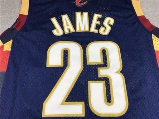 Lebron James 23 Cleveland Cavaliers Navy Throwback Jersey