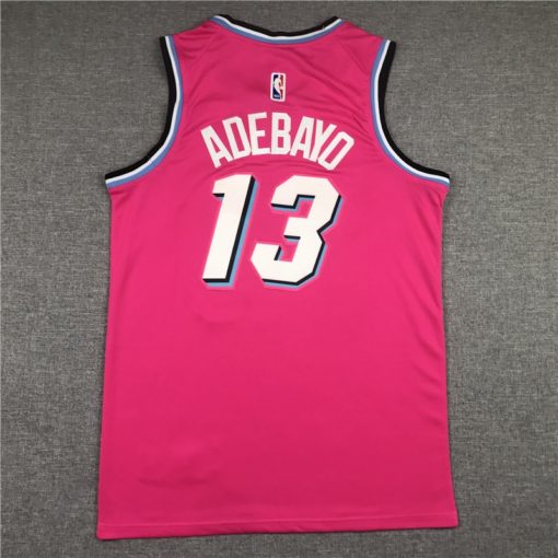 Bam Adebayo 13 Miami Heat Pink City Edition Basketball Jersey