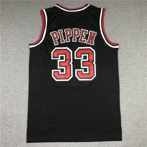 Scottie Pippen 33 Chicago Bulls Black Swingman Jersey