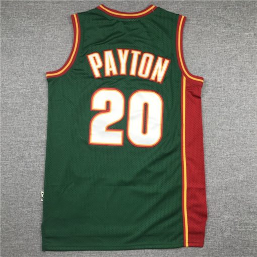 Gary Payton 20 Seattle Supersonics M&N Green HWC Jersey