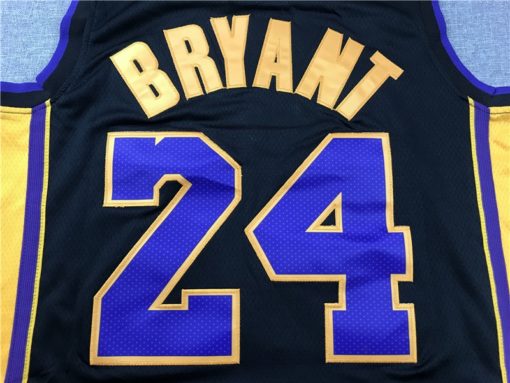 Kobe Bryant 24 Los Angeles Lakers Retro Retired Black Edition Jersey