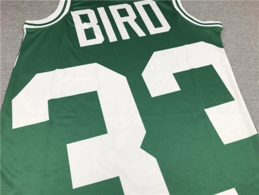 Larry Bird 33 Boston Celtics Retro Team Big Face Green White Jersey