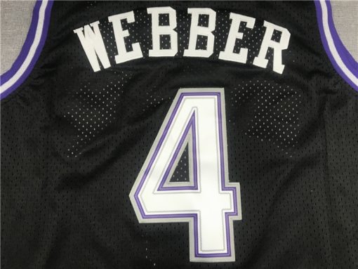 Chris Webber 4 Sacramento Kings Black/Purple Swingman Jersey