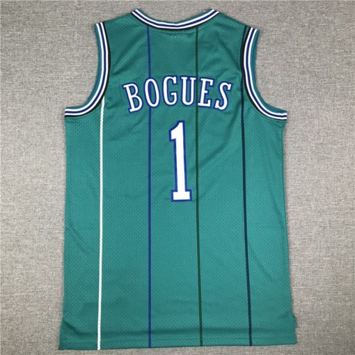 Tyrone Bogues 1 Charlotte Hornets 1992-93 Teal Hardwood Classics Jersey