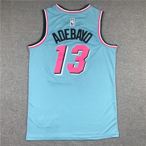 Bam Adebayo 13 Miami Heat 2020 Blue City Jersey