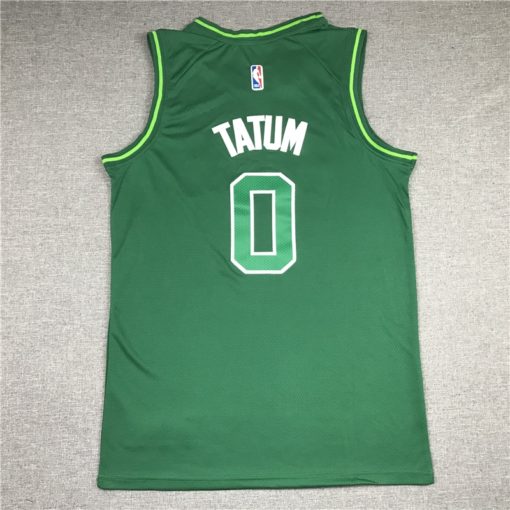 Jayson Tatum 0 Boston Celtics 2021 Green Earned Edition jersey